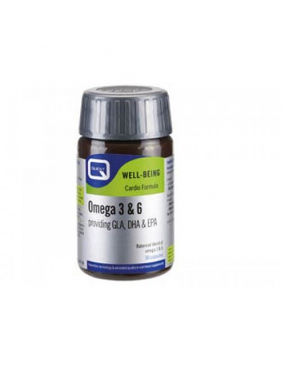 Quest OMEGA 3-6-9 Providing GLA, DHA & EPA plus natural vitamin E 90caps