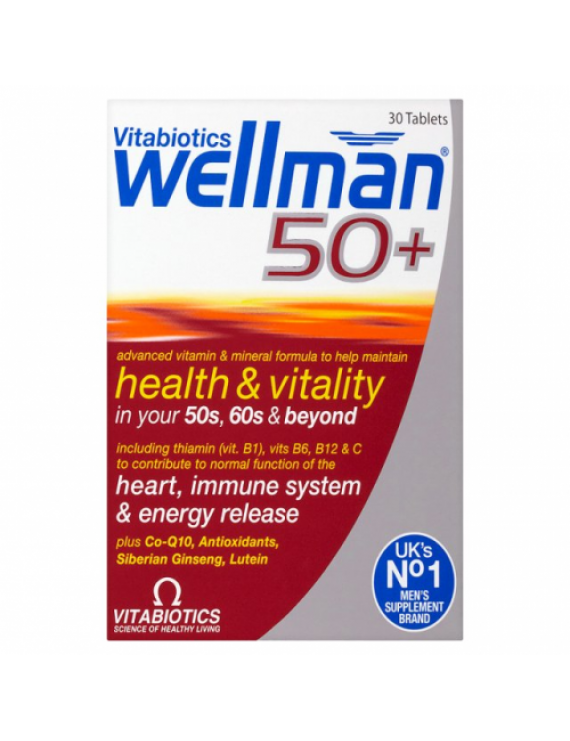 Vitabiotics Wellman 50+, 30tabs