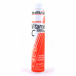 Health Aid Vitamin C 1000mg, Δισκία Με Υψηλή Περιεκτικότητα Σε Βιταμίνη C Πορτοκάλι, 20Δισκία