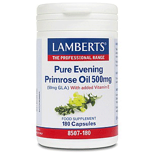 Lamberts Pure Evening Primrose Oil 500mg (Ωμέγα 6) Συμπλήρωμα με Γ-Λινολεϊκό οξύ (GLA) για Γυναίκες στην Εμμηνόπαυσης 180 Κάψουλε