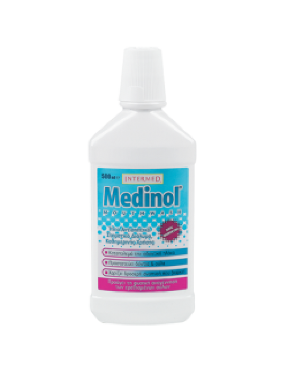 Intermed Medinol Mouthwash, Ήπιο Αντισηπτικό στοματικό διάλυμα καθημερινής χρήσης, 500ml