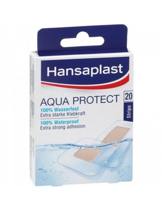 Hansaplast Aqua Protect, Επιθέματα 100% αδιάβροχα & διάφανα με έξτρα ισχυρή κολλητική ικανότητα, 20 τμχ