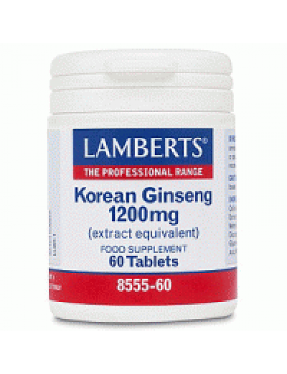 Lamberts Korean Ginseng (Panax Ginseng) 1200mg 60 Tablets