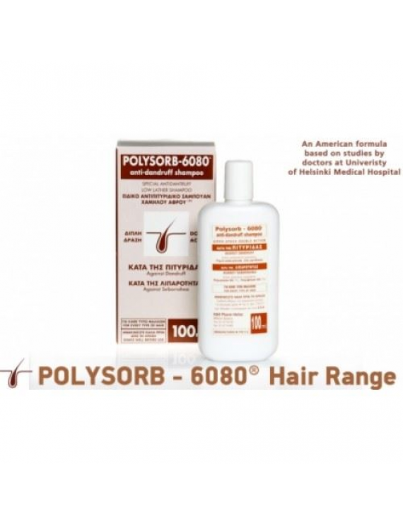 Polysorb-6080 Anti-Darduff  Shampoo Κατα της Πιτυριδας & Λιπαροτητας 100ml