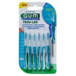 Gum Trav-ler Interdental Brush Μεσοδόντιο Βουρτσάκι 1,6mm Γαλάζιο 6 τμχ