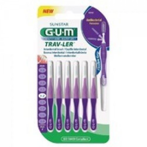 Gum Trav-ler Interdental Brush 1512 Μεσοδόντιο Βουρτσάκι 1,2mm Μωβ 6 τεμάχια