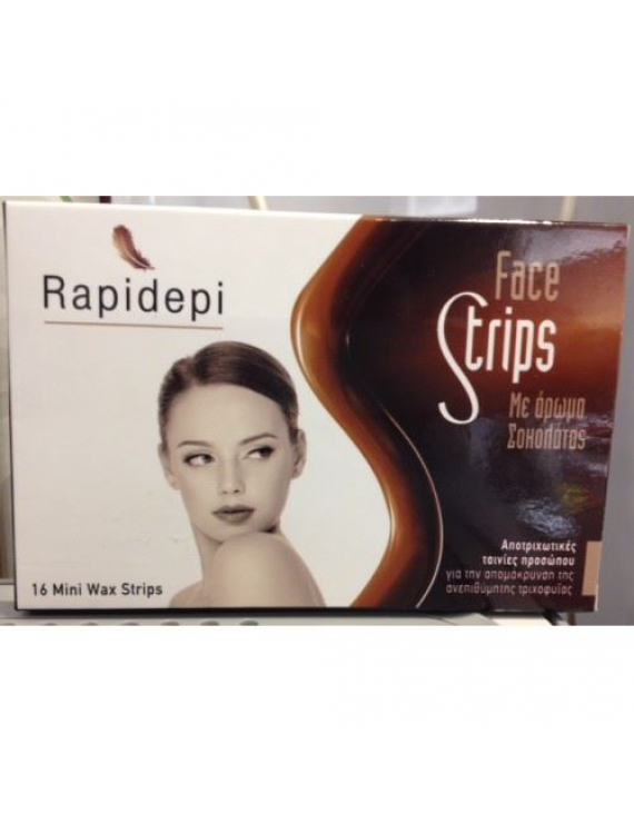 Rapidepi Face Strips Αποτριχωτικές Ταινίες Προσώπου με Άρωμα Σοκολάτας 16 τεμάχια 