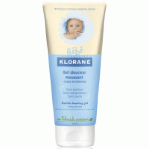KloraneBebe Gel Douceur Moussant Υγρό σαπούνι καθαρισμού σώματος και ευαίσθητων βρεφικών μαλλιών 200ml