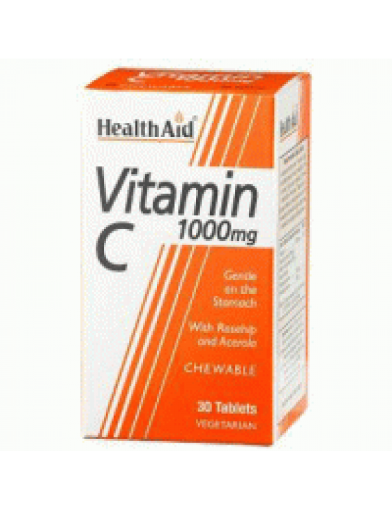 Health Aid Vitamin C 1000mg, 30 Tablets Chewable