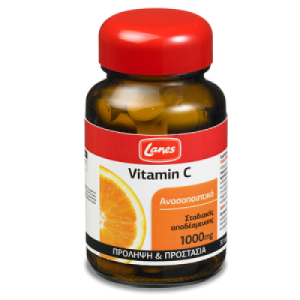Lanes Vitamin C 1000mg, Συμπλήρωμα Διατροφής για την πρόληψη του κρυολογήματος 30 tabs