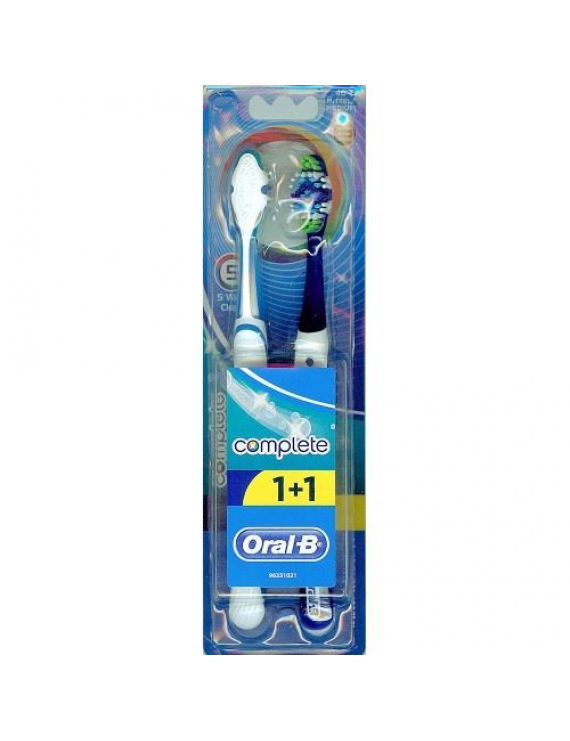 Oral-B Complete 5 Way Clean Οδοντόβουρτσα 40mm Medium 1+1Δώρο