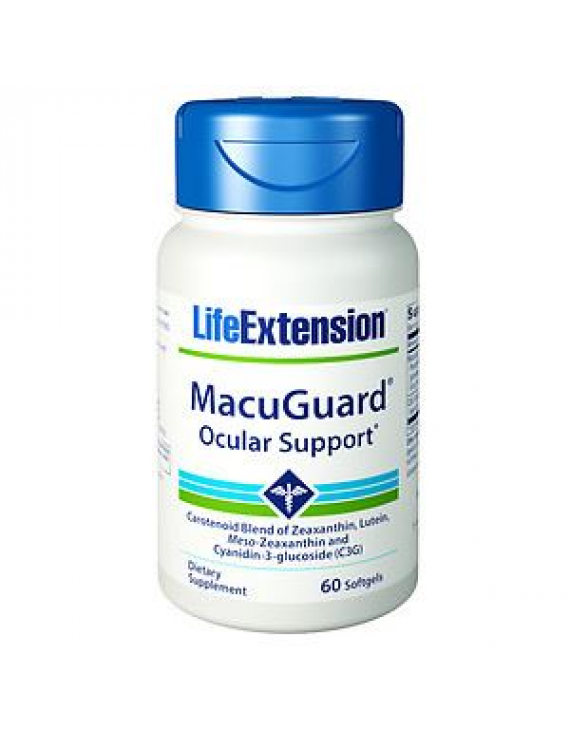Life Extension Macuguard Ocular Support 60 Softgels ( Super Zeaxanthin )