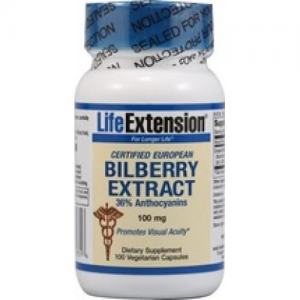 Life Extension Certified European Bilberry Extract 100caps
