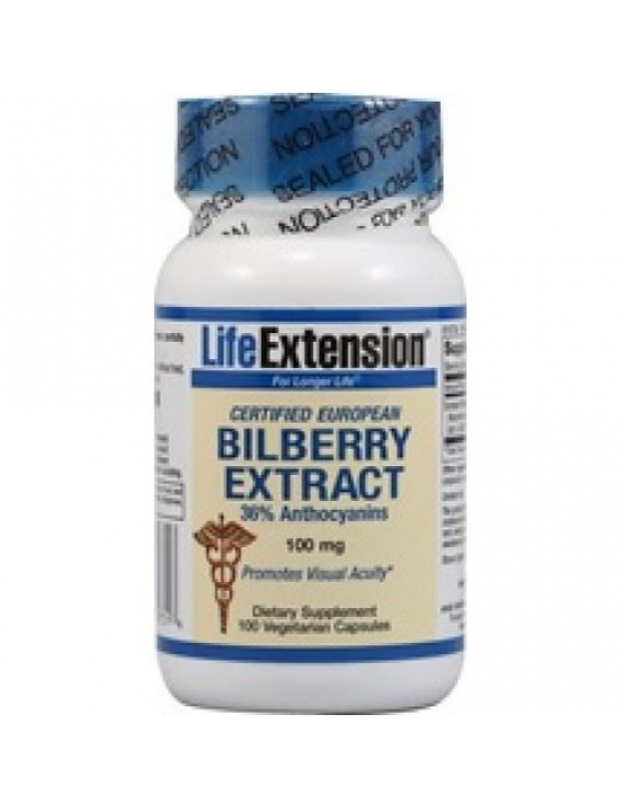 Life Extension Certified European Bilberry Extract 100caps
