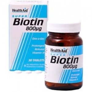 Health Aid Biotin 800mg 30tabs. 