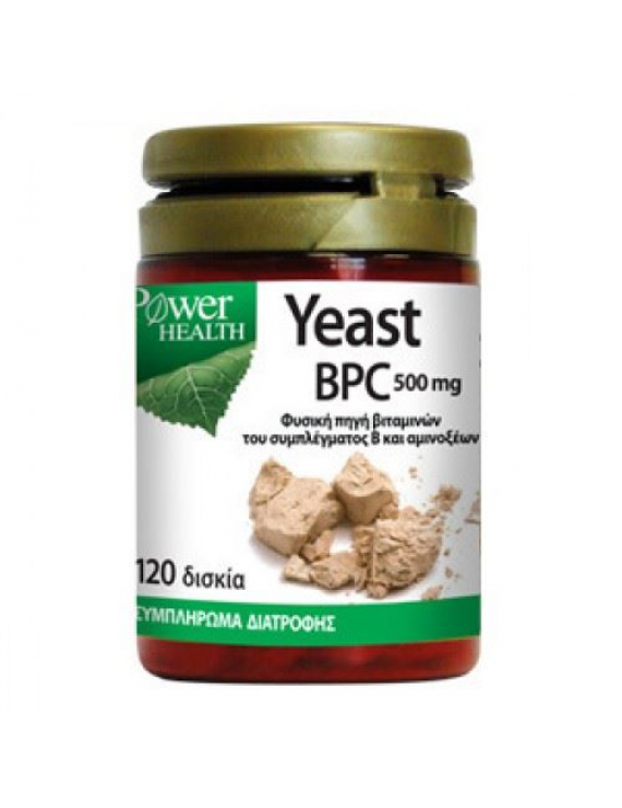 Power Health Yeast BPC 500mg, 120 tabs : Για πρόσωπο υγιές & καθαρό, βοηθάει στην αντιμετώπιση δερματικών προβλημάτων &ακμής