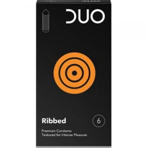 DUO Premium Ribbed Προφυλακτικά με Ραβδώσεις 6τμχ