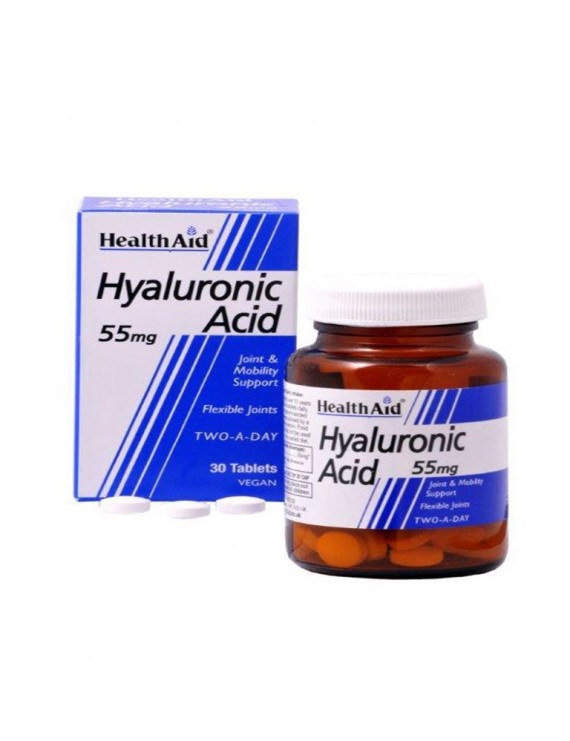 Health Aid Hyaluronic Acid 55mg, 30 tabs
