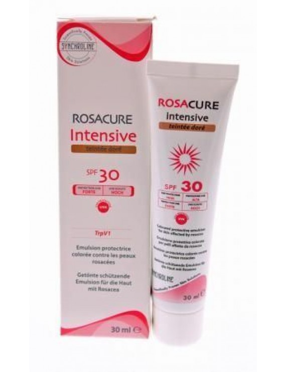 Synchroline Rosacure Intensive Teintee Dore SPF30 Αντηλιακή Κρέμα Προσώπου με χρώμα για τις Ευαίσθητες σε Ερυθρότητα Επιδερμίδες, 30 ml