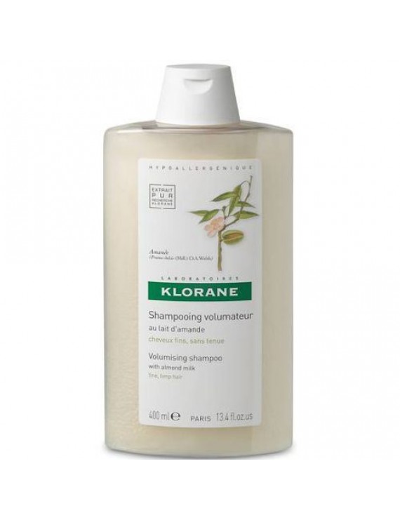 Klorane Shampoo Lait D Amande Σαμπουάν με γαλάκτωμα αμυγδάλου για λεπτά μαλλιά που χρειάζονται όγκο 400ml