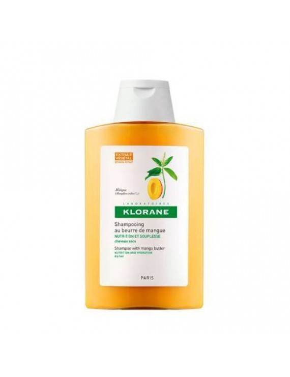 Klorane Shampoo Beurre De Mangue Σαμπουάν με βούτυρο από Μάνγκο για ξηρά - ταλαιπωρημένα μαλλιά 200ml
