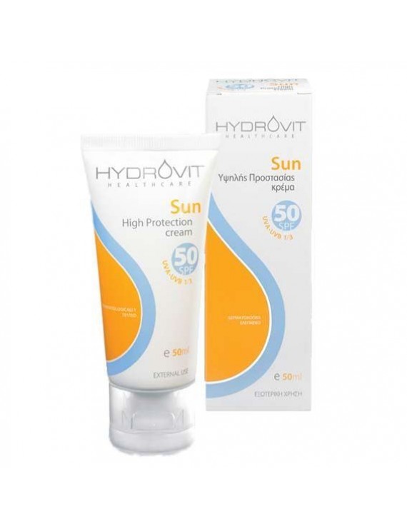 Hydrovit Sun High Protect Cream Spf50 Αντιηλιακή κρέμα προσώπου και σώματος 50ml.
