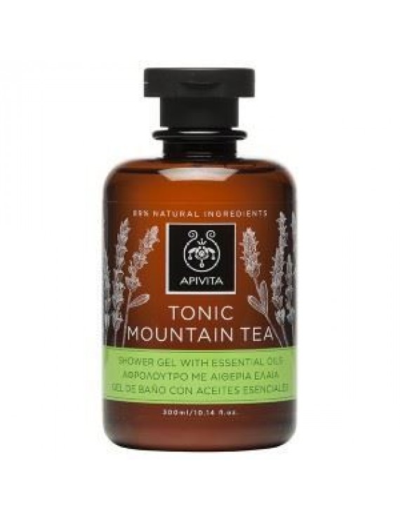Apivita Tonic Mountain Tea Αφρόλουτρο με Περγαμόντο & Πράσινο Τσάι, 250ml