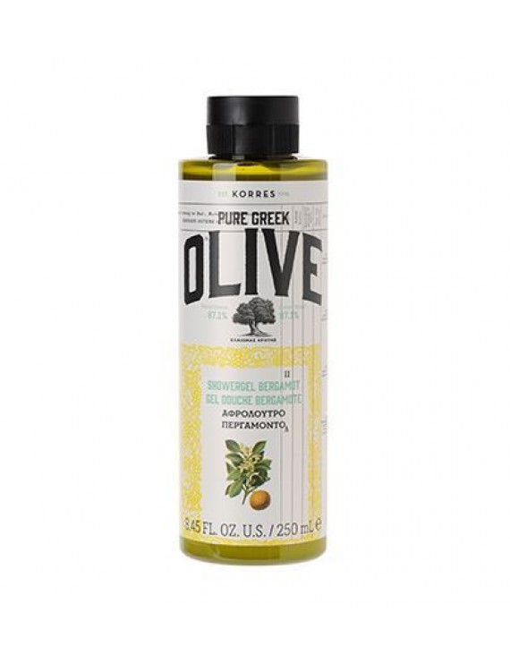 Korres Pure Greek Olive Shower Gel Bergamot Αφρόλουτρο με Άρωμα Περγαμόντο, 250ml