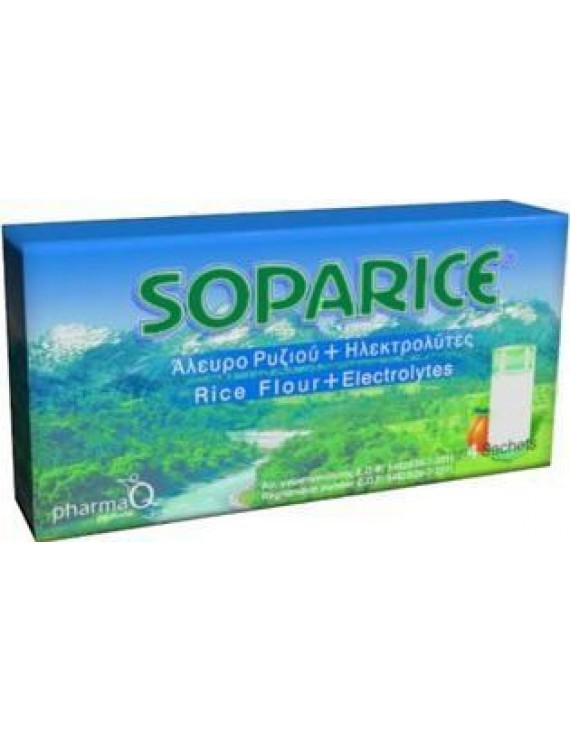 Soparice 4 Φακελλίδια με σκόνη που περιέχει 6g κρέμας ρυζιού και 1,23g ηλεκτρολύτες