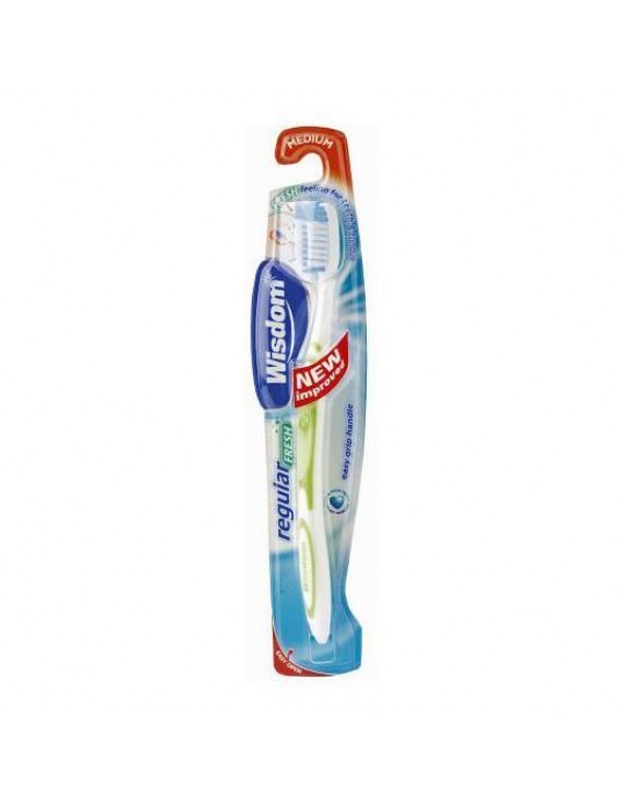 Wisdom REGULAR FRESH Toothbrush MEDIUM Green New Improved 1τμχ