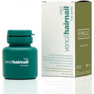 Vencil Hairnail Caps Συμπλήρωμα διατροφής των νυχιών και του δέρματος 30 κάψουλες