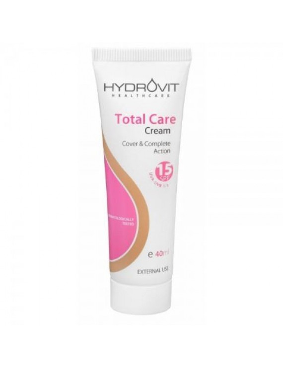 Hydrovit Total Care Cream SPF15 Καθημερινή Αντιρυτιδική & Ενυδατική Κρέμα Προσώπου με Χρώμα, 40ml 