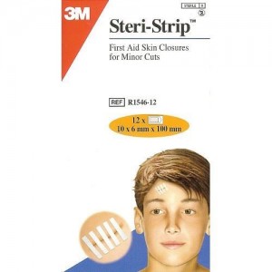3M Steri Strip Ταινίες Σύγκλεισης Δέρματος για Μικρά Τραύματα και Πληγές 12 Φακ. x 10 τμχ (6mm x 100 mm)