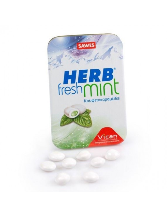 HERB - Fresh Mint Κουφετοκαραμέλες Για Καθαρή Αναπνοή 20g