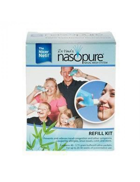 Nasopure Nasal Wash System Refill Kit Ανταλλακτικά Συστήματος Ρινικής Πλύσης 40τμχ
