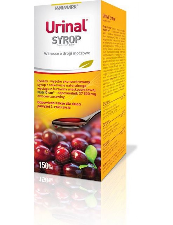 Urinal Syrup Συμπλήρωμα Διατροφής με Cranberry σε Σιρόπι για την Καλή Υγεία του Ουροποιητικού, 150 ml
