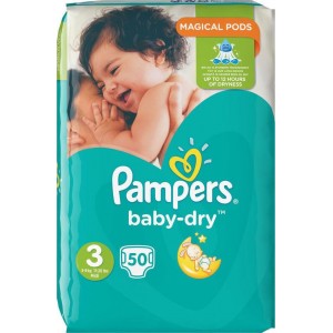 Pampers Baby Dry Magical Pods No 3 (5-9Kg) 50τμχ