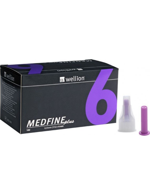 Wellion MEDFINE plus 6mm Βελόνες για Στυλό Ινσουλίνης 31g 100τεμ