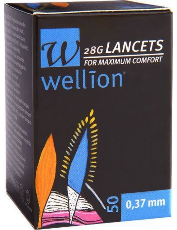 Wellion Αποστειρωμένες Βελόνες - Σκαρφιστήρες 28G 0,37mm (50τεμ)