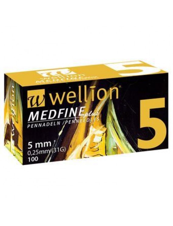 Wellion Medfine plus 31G, Βελόνες για Στυλό Ινσουλίνης 5 mm (100 τμχ.)