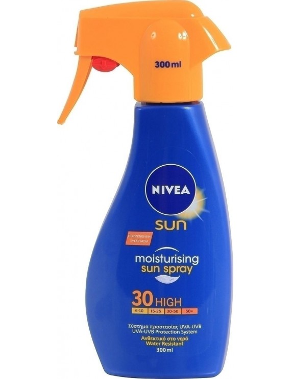 NIVEA SUN Protect & Moisture TRIGGER Spray SPF30 (300ml) - Aντηλιακό ενυδατικό Spray