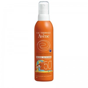 Avene Eau Thermale Spray Kids spf50, 200ml Αντιηλιακό για παιδιά χωρίς άρωμα. Χωρίς λευκά σημάδια