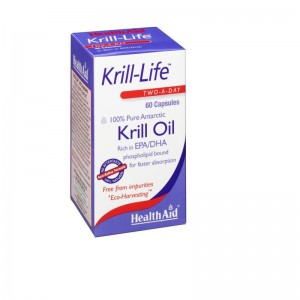Health Aid Krill-Life    Έλαιο ανταρκτικής ωμέγα 3 & Ασταξανθίνη 60caps