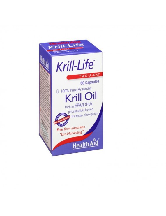 Health Aid Krill-Life    Έλαιο ανταρκτικής ωμέγα 3 & Ασταξανθίνη 60caps