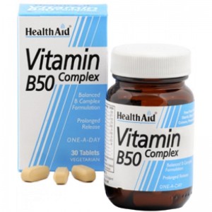 Health Aid Vitamin B50 Complex, 30 VegTabs