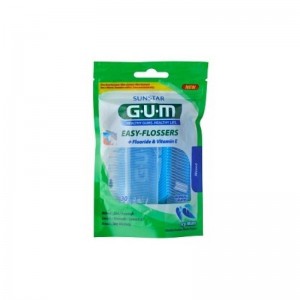GUM Easy-Flossers Οδοντικά Νήματα σε Διχάλες για Χρήση με το ένα χέρι (30τεμάχια)
