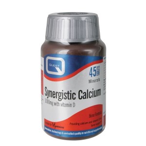 Quest Synergistic Calcium Συμπλήρωμα Διατροφής Με Ασβέστιο & Βιταμίνη D 1000mg 45 tabs