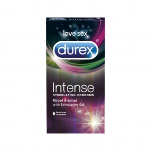 Durex Intense Stimulating Condoms Προφυλακτικά με Διεγερτική Υφή, 6 τεμάχια