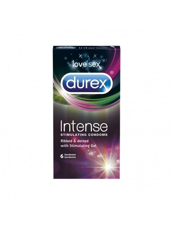 Durex Intense Stimulating Condoms Προφυλακτικά με Διεγερτική Υφή, 6 τεμάχια