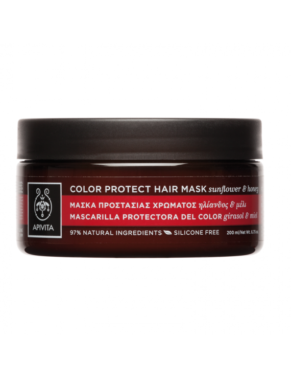 Apivita Hair Mask Μάσκα Προστασίας Χρώματος με Ηλίανθο & Μέλι 200ml.